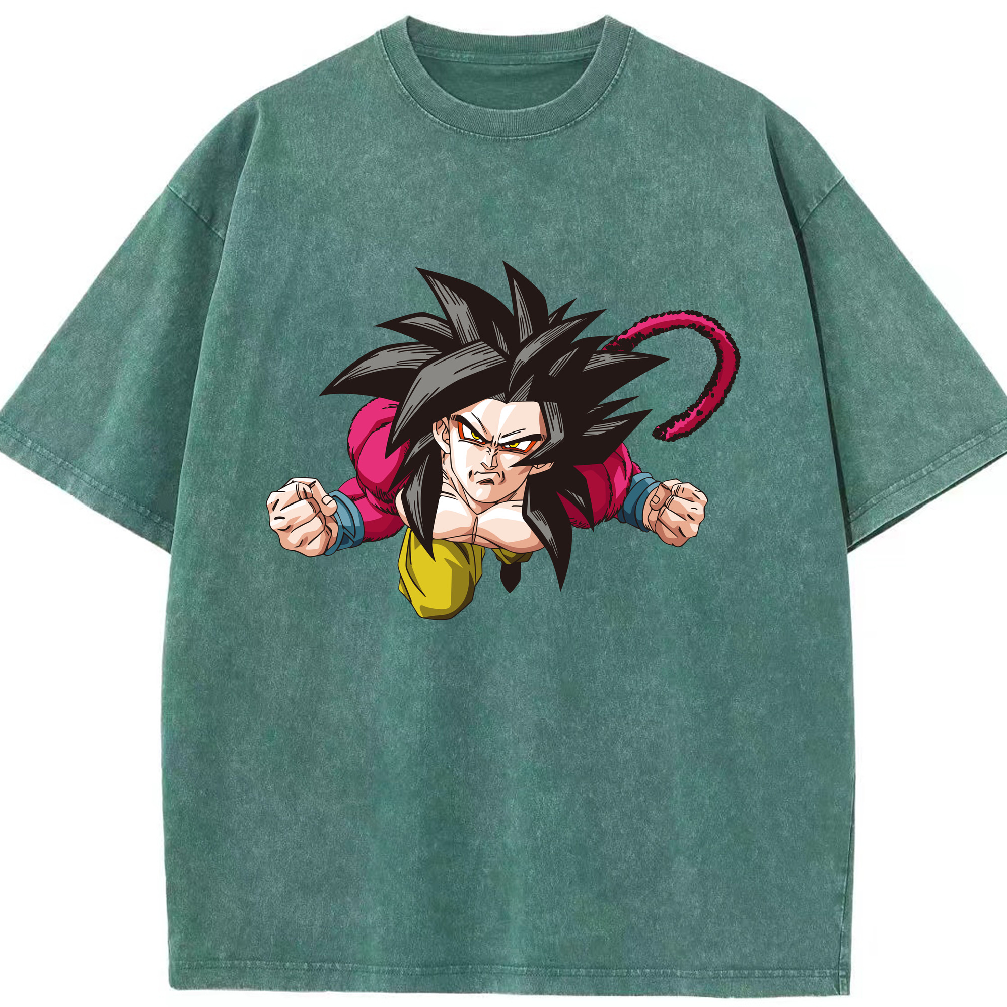 （画像用） ドラゴンボール 孫悟空（そん ごくう）Son Goku カカロット DRAGON BALL Kakarotto 綿100% ヴィンテージ風 半袖Tシャツ（フロントプリント）